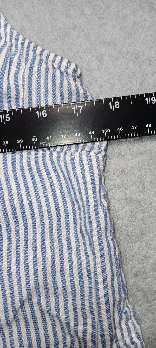 J Jill Love Linen sleeveless Button Up Tunic Womens Size S Blue White Stripes - Picture 6 of 10